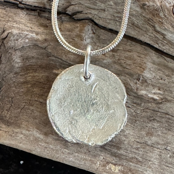 Boho Mandala Pendant Necklace – Handmade, Sterling Silver Chain, Zen Style - Picture 4 of 6